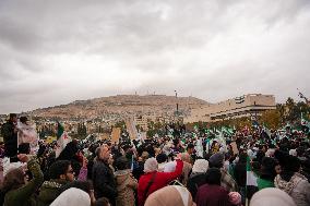 Syrians Celebrate The Overthrow Of The Assad Regime In Umayyad Square, Damascus