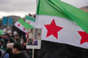 Syrians Celebrate The Overthrow Of The Assad Regime In Umayyad Square, Damascus