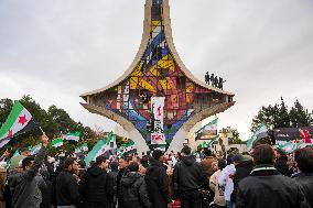 Syrians Celebrate The Overthrow Of The Assad Regime In Umayyad Square, Damascus