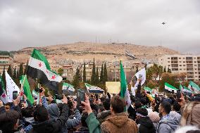 Syrians Celebrate The Overthrow Of The Assad Regime In Umayyad Square, Damascus