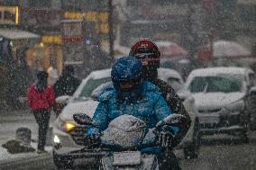 Snowfall In Srinagar