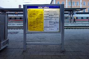 Train Schedule Display At Passau Station