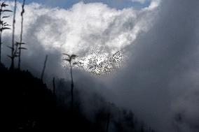 Snow Peak Mountains In Himachal Pradesh