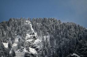 Snow Peak Mountains In Himachal Pradesh