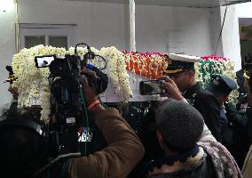 Last Respects Paid To Former Indian Prime Minister Manmohan Singh