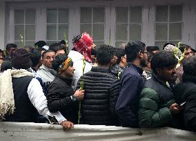 Last Respects Paid To Former Indian Prime Minister Manmohan Singh