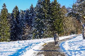 Winter Hiking In Bavaria Around Oberstaufen