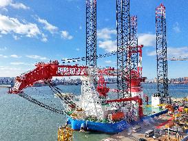 China's most advanced fourth-generation self-elevating and self-propelled wind power installation ship