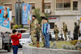 HTS Fighters Hold Military Parade In Damascus