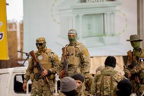 HTS Fighters Hold Military Parade In Damascus