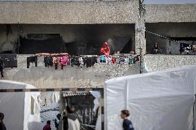 Daily Life of Displaced Palestinians at a Makeshift Camp - Deir al-Balah