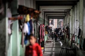 Daily Life of Displaced Palestinians at a Makeshift Camp - Deir al-Balah