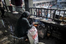 Daily Life of Displaced Palestinians at a Makeshift Camp - Deir al-Balah