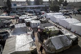 Daily Life of Displaced Palestinians at a Makeshift Camp - Deir al-Balah