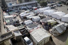 Daily Life of Displaced Palestinians at a Makeshift Camp - Deir al-Balah