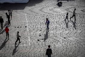 Daily Life of Displaced Palestinians at a Makeshift Camp - Deir al-Balah