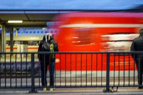 Passengers At Munich Pasing Train Station