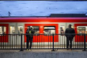 Passengers At Munich Pasing Train Station