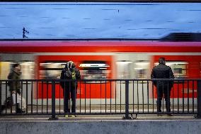 Passengers At Munich Pasing Train Station