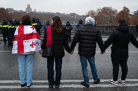 A Chain Of Unity Has Been Formed In Tbilisi