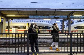 Passengers At Munich Pasing Train Station