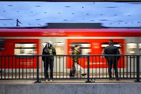 Passengers At Munich Pasing Train Station