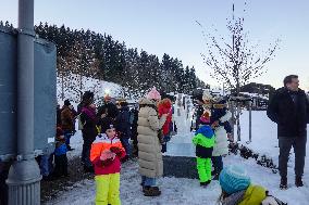 Ice Sculpture Art In Oberstaufen At The Winter Magic Festival Winterzauber