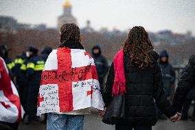 A Chain Of Unity Has Been Formed In Tbilisi