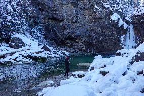 Buchenegg Frozen Waterfalls In Bavaria