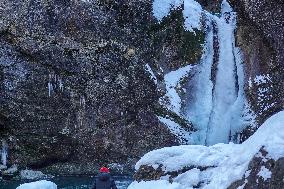 Buchenegg Frozen Waterfalls In Bavaria