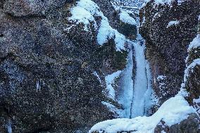 Buchenegg Frozen Waterfalls In Bavaria