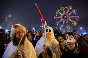 Christmas Carol Procession In Poland