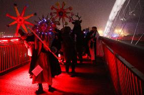 Christmas Carol Procession In Poland