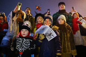 Christmas Carol Procession In Poland