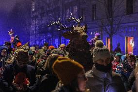 Christmas Carol Procession In Poland