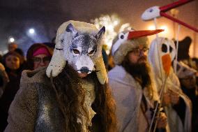 Christmas Carol Procession In Poland