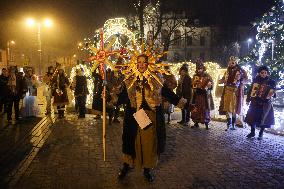 Christmas Carol Procession In Poland