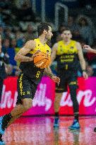 Bruno Fitipaldo of CB Canarias in action during the Liga Endesa 2024- 2025  match between Morabanc Andorra v CB Canarias at Poli