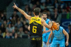 Bruno Fitipaldo of CB Canarias in action during the Liga Endesa 2024- 2025  match between Morabanc Andorra v CB Canarias at Poli