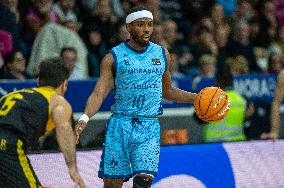 Jerrick Harding of Morabanc Andorra in action during the Liga Endesa 2024- 2025  match between Morabanc Andorra v CB Canarias at