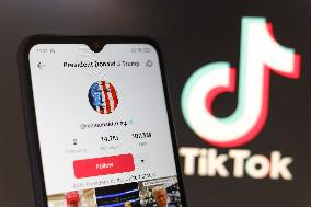 President Donald Trump Profile And TikTok Illustrations