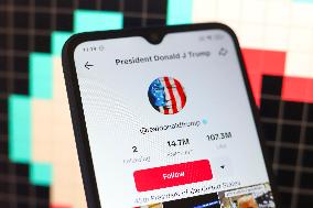 President Donald Trump Profile And TikTok Illustrations