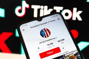 President Donald Trump Profile And TikTok Illustrations