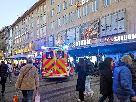 Rescue Operation On Kaufinger Strasse In Munich