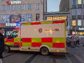 Rescue Operation On Kaufinger Strasse In Munich