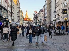 After Christmas Shopping In Munich