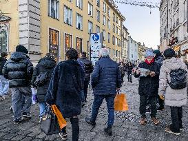 After Christmas Shopping In Munich