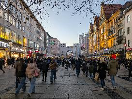 After Christmas Shopping In Munich