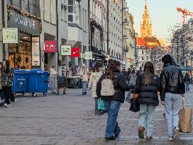 After Christmas Shopping In Munich