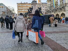 After Christmas Shopping In Munich